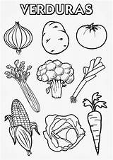 Verduras sketch template