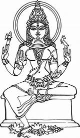 Clipart Amman Drawing Kali Gods Outline God Hindu Drawings Outlines Cliparts Kerala Google Library Indian Sakthi Lakshmi sketch template