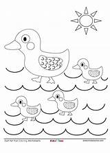Duck Ducklings Ducks Kidzezone sketch template