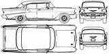 Chevy 1957 Blueprints Sedan Blueprint 1955 Cadillac Chevelle Clipground Templates sketch template
