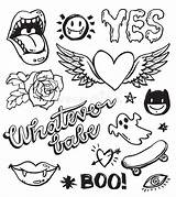 Grunge Doodles Tattoo Drawings Doodle Trippy Vector Easy Retro Flash Drawing Tiny Set Draw Illustration Ka Cool Tumblr Visit Dreamstime sketch template