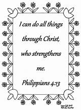 Philippians Verse Quotes sketch template