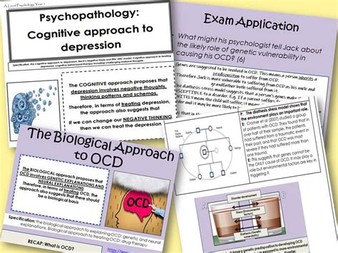 psychopathology complete section aqa  level psychology teaching