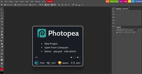 photopea    photoshop clone  runs   browser