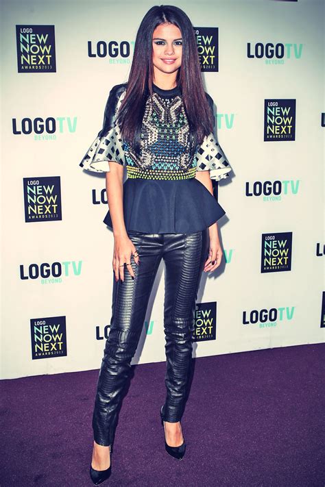 selena gomez attends  logo newnownext awards leather celebrities