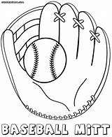 Glove Baseball Coloring Pages Colorings Print sketch template