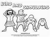 Shoulders Knees Toes Head Coloring Body Color Pages Song Week Shoulder Toe English Kids Parts Activities Kindergarten Preschool Club Sheets sketch template