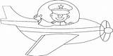 Pilot Piloto Occupations Profesiones Uniformed Colorea Tus sketch template