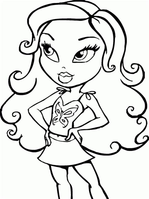 bratz dolls coloring pages printable clip art library