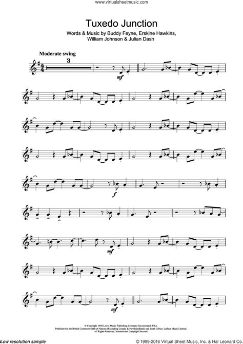 Miller Tuxedo Junction Sheet Music For Alto Saxophone Solo