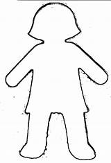 Doll Outline Template Paper Girl Clipart sketch template