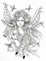 Coloring Pages Fairies Adults Fairy Adult Getdrawings Printable sketch template