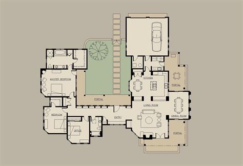 spanish home plans center courtyard pool inspirational house endearing enchanting hacienda floor