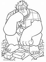 Ralph Wreck Coloring Colouring Printable Pages Disney sketch template