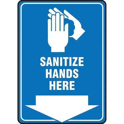 safety sign sanitize hands     gemplers