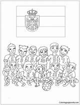 Pages Team Coloring Korea Serbia Switzerland Denmark Color Online Australia France Cup Japan Germany Brazil Republic Coloringpagesonly Adults Kids Printable sketch template