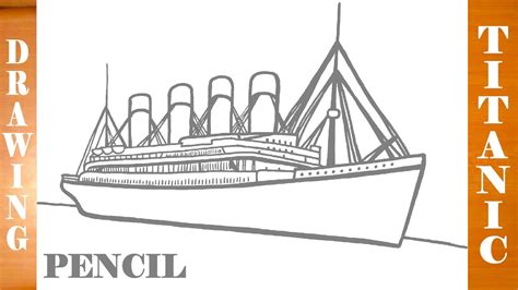 draw titanic ship easy  kids pencil mrusegoodart youtube
