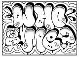 Graffitis sketch template