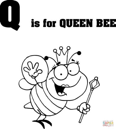 letter    queen bee coloring page  printable coloring pages