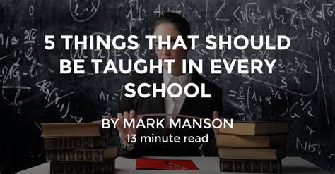 5 things that should be taught in every school