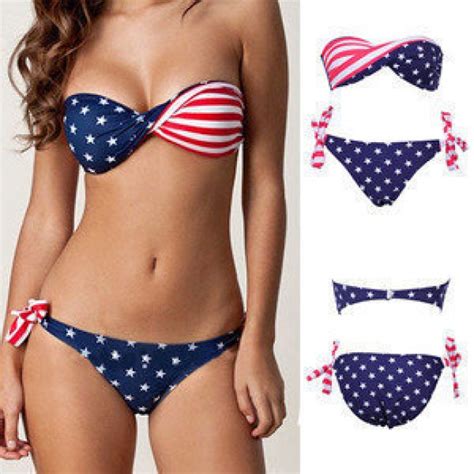Fashion Usa Flag New Bikini Women Swimsuits Ts For