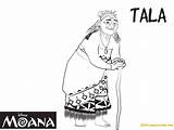 Moana Coloring Disney Pages Tala Printable Color Print Kids sketch template