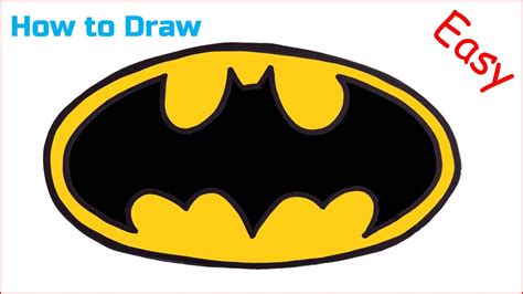 draw batman logo easy drawing tutorial  kids images