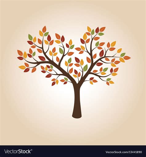 drawing  autumn tree royalty  vector image