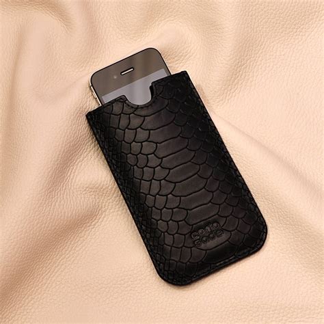 black leather phone case  vondie  notonthehighstreetcom