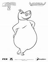Madagascar Gloria Coloring Pages Hippo Colouring Color Drawing Kids Movie Hellokids Cartoons Characters Madagascar2 Cartoon Character Choose Board Escape Africa sketch template