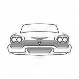 Plymouth Fury Outline Graphic Tapestry Teepublic sketch template