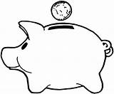 Bank Piggy Tirelire Savings Clipartmag sketch template