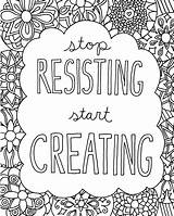 Resisting Empieza Resistir Creativity sketch template