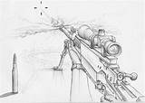 Sniper Cal Ghillie Rifles sketch template
