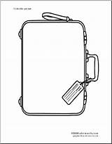 Suitcase Colouring Pages Coloring sketch template