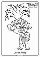 Trolls Poppy Pages Barb Coloringoo Coloringhome sketch template