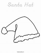 Hat Santa Coloring Elf Print Christmas Hats Outline Claus Happy Year Gingerbread Twistynoodle Kids Noodle Built California Usa Man sketch template