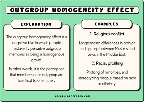 outgroup homogeneity effect definition  examples