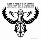 Coloring Atlanta Hawks Pages Basketball Nba Sports Color Sheets Colormegood sketch template
