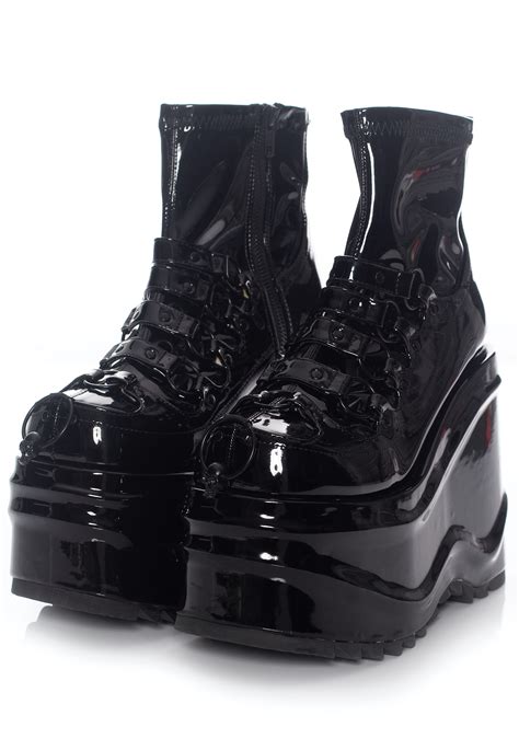 demoniacult wave  black pat girl schuhe impericon de