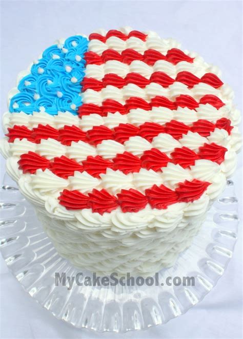 adorable fourth of july cake and cupcake ideas ~ tutorial my cake school