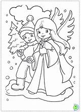 Coloring Angel Dinokids Christmas Angels Close Print Omalovanky Colouring Pages sketch template