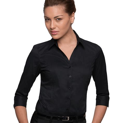 City Stretch Womens 3 4 Sleeve Shirt Welborne Corporate Image
