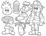 Feuerwehr Berufe Rund Ausmalen Coloring Firefighter Malvorlagen Malvorlage sketch template