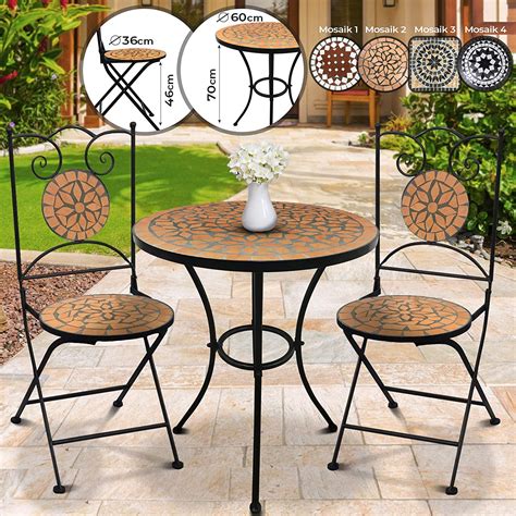 jago mosaic garden set  table  xcm  foldable