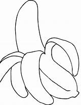 Banana Coloring Pages Bananas Outline Template Clipart Drawing Kids Fruits Fruit Print Printable Getdrawings Color Tv Bunch Part Clipartbest Popular sketch template
