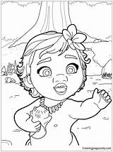 Moana Baby Pages Coloring Princess Color Online sketch template