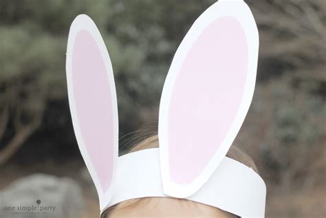 printable bunny ears  simple party