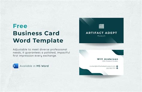 business card template  word   templatenet