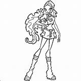 Winx Layla Colorier sketch template